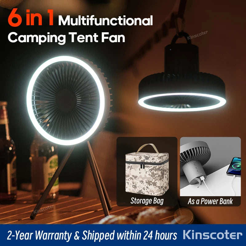 Camping Rechargeable Desktop Portable Air Circulator Fan