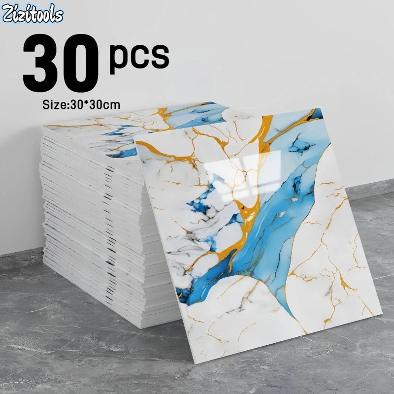 Peel and Stick Floor Tile Stickers - Waterproof Vinyl Flooring Marble