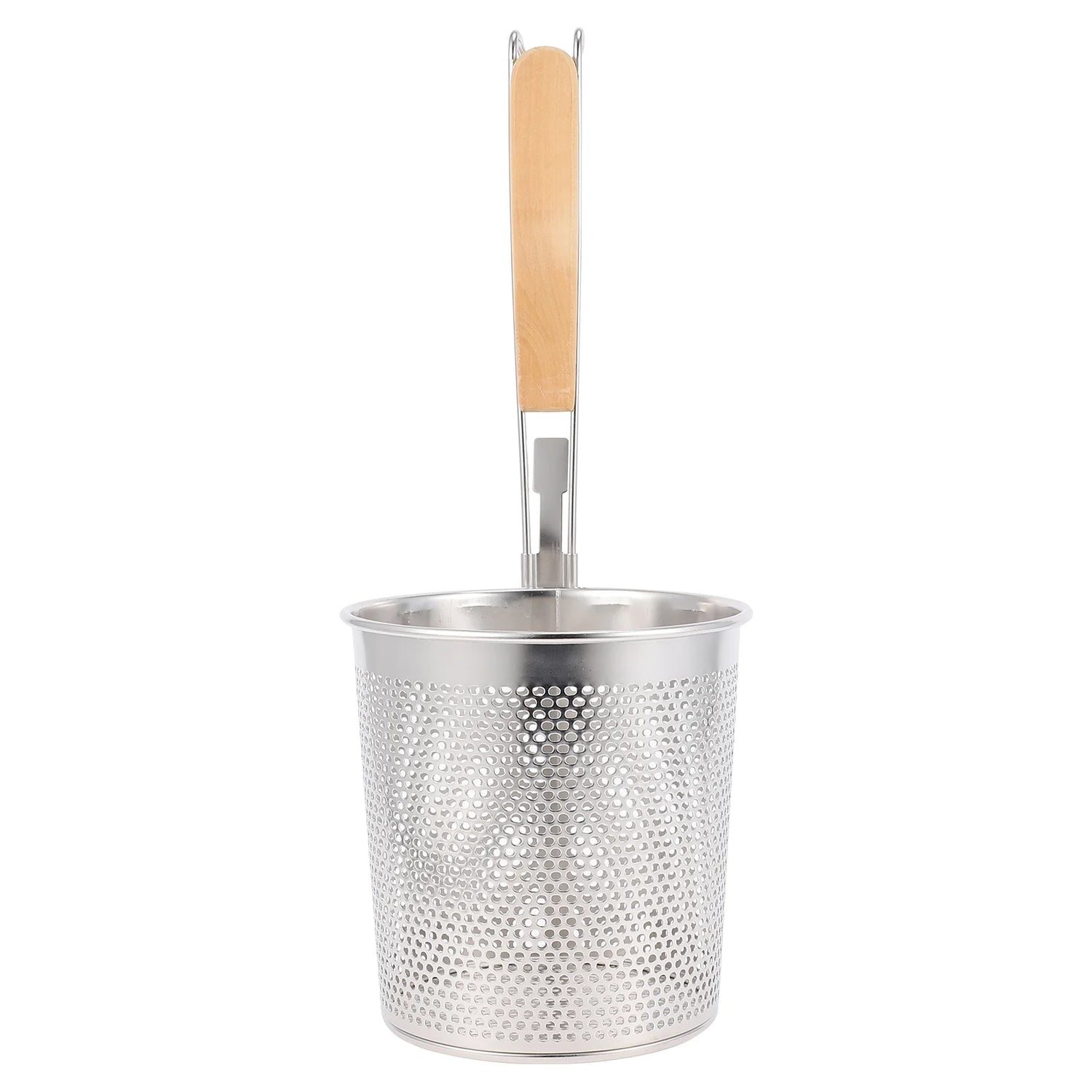 Kitchen Handle Sieve Pasta Basket Strainer for Food Stainless Steel Wire Fine Mesh Sieve Oil Strainer Noodle Pasta Basket