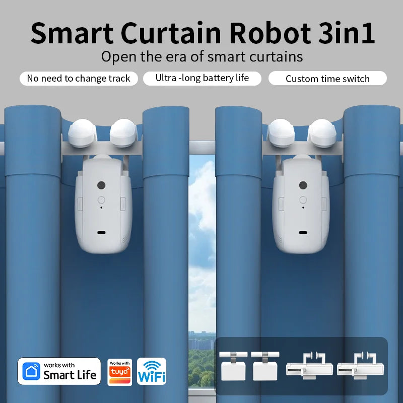 Smart Wi-Fi Curtain Controller - App Control with Timer And Light Sensor