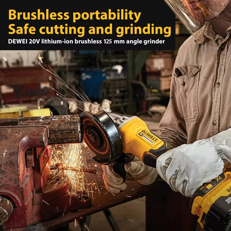 Dewalt DCG406 125MM/100MM Brushless Cordless Angle Grinder 9000RPM Cutting Machine Polishing Machine For 20V Lithium Batteries