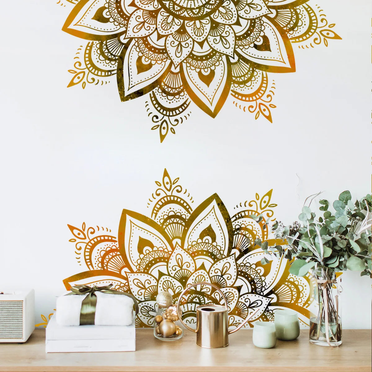 Mandala Lotus Vinyl Wall Stickers
