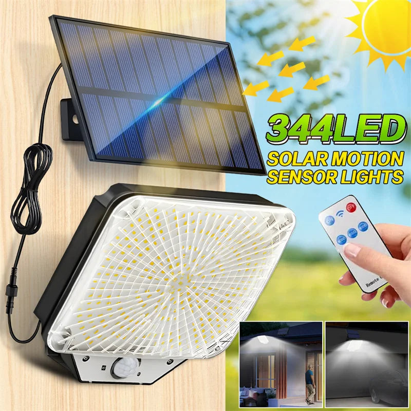 LED Solar Security Lights - Motion Sensor Outdoor 3000LM Bright Light