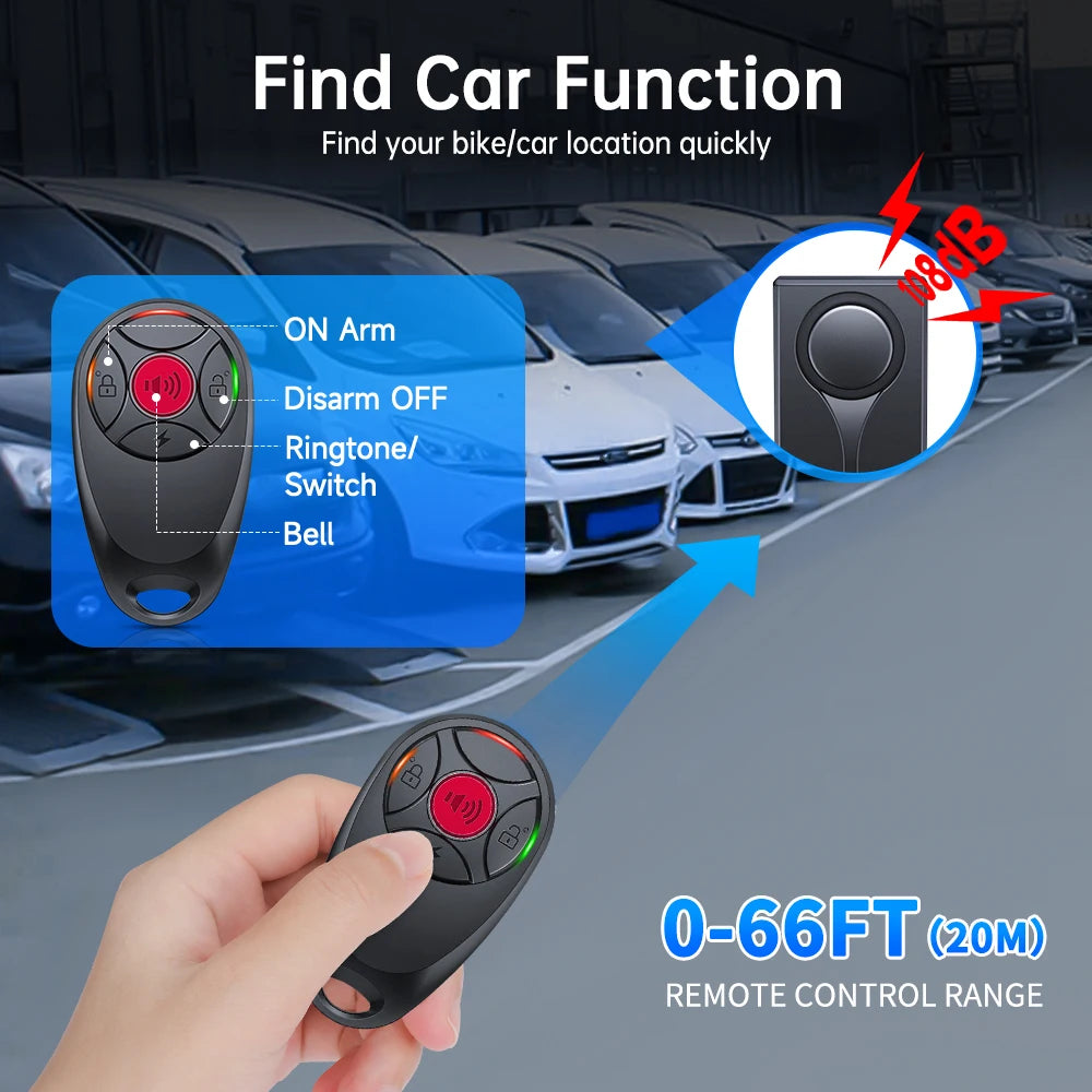 Anti-Theft Alarm - Wireless Vibration - Car Alarm Security System