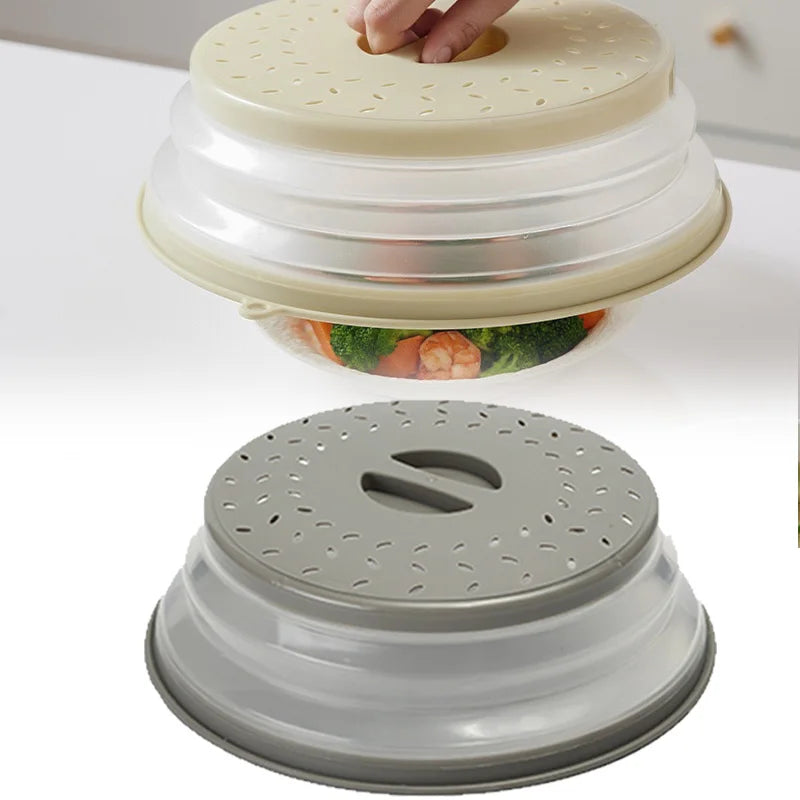 Microwave Splatter Cover Collapsible Food Plate