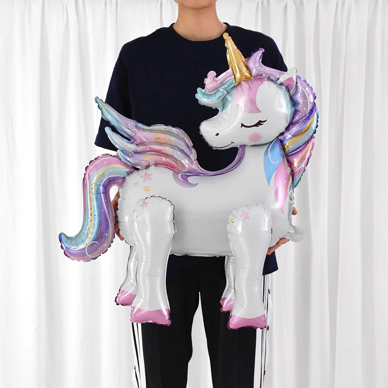 Unicorn Standing Foil Balloons - Birthday Party Decoration