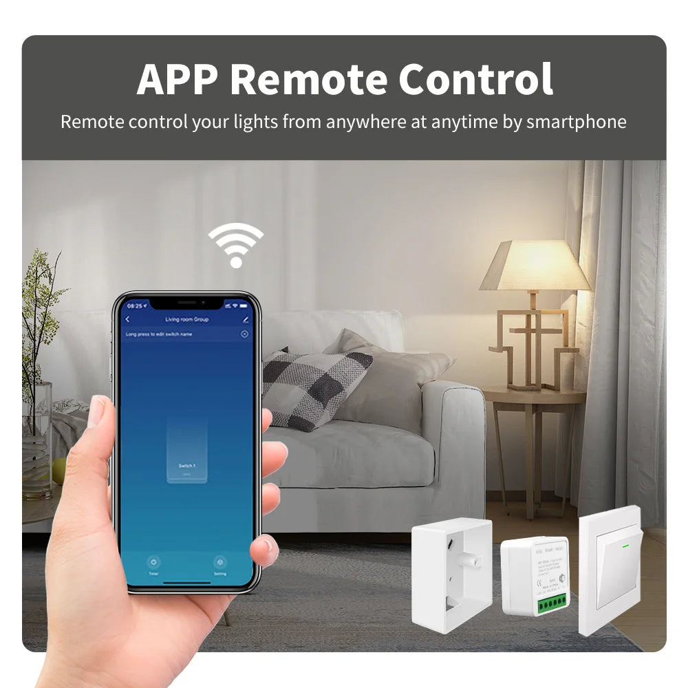 Tuya Mini Wifi Smart Switch Module - 2 Way Control, Smart Home Switches