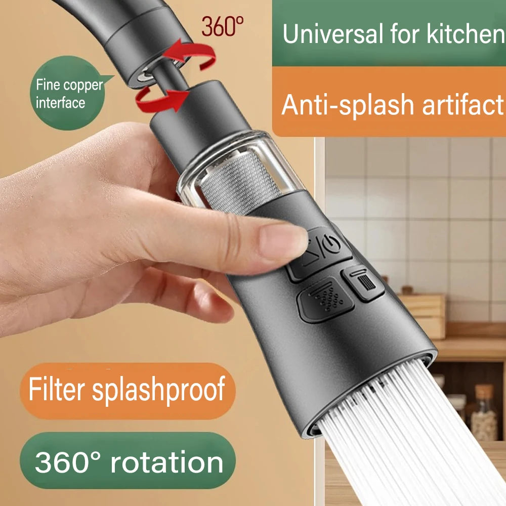 Universal 360° Rotate Faucet Extender With Filter Function