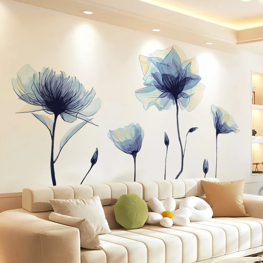 Bohemia Flowers Wall Stickers - Self Adhesive Vinyl Sticker