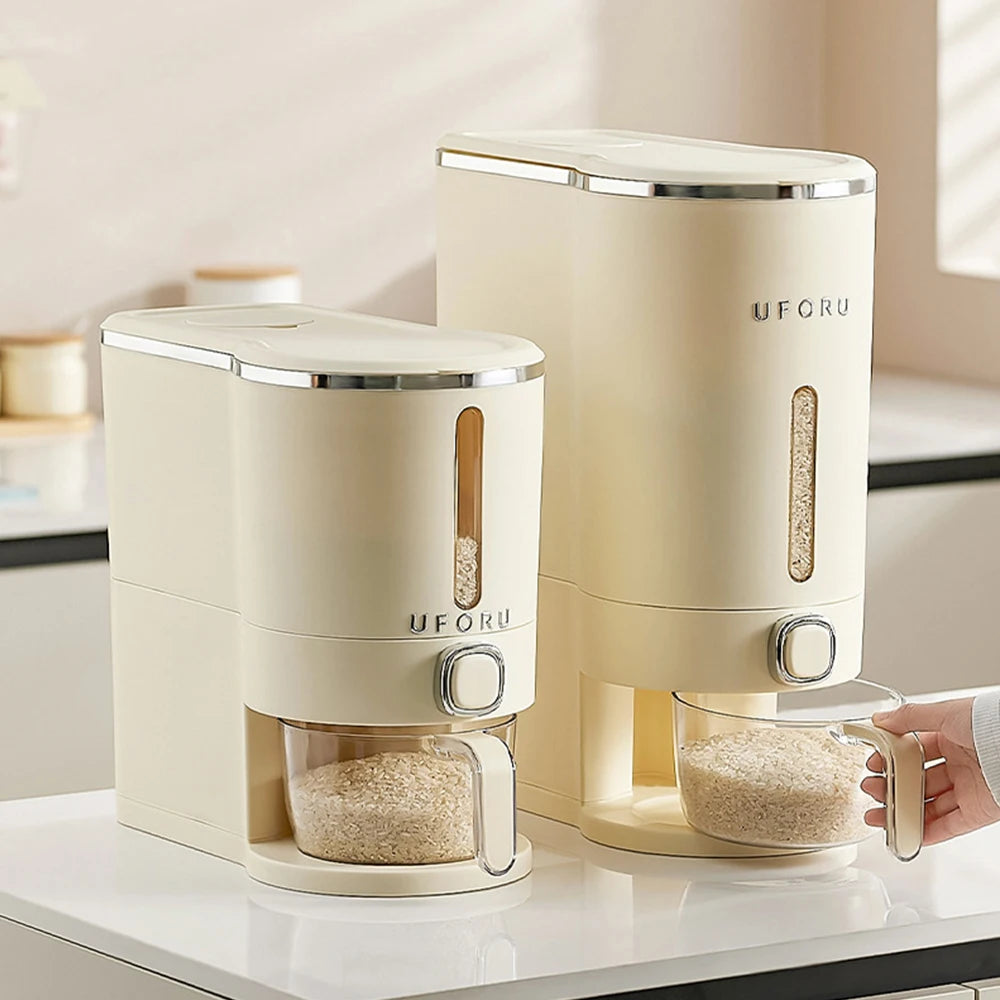 Sealed Moisture Proof Rice Dispenser With Cup