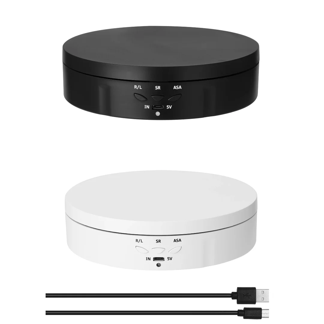 Motorised Rotating Mirror Display Stand,360 Degree Turntable, Jewellery Holder,USB Power Supply, Rotating Shooting, Three Speeds