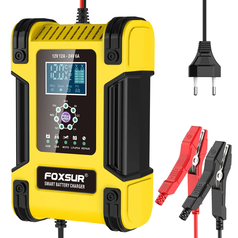 Foxsur Full Automatic Car Battery Charger