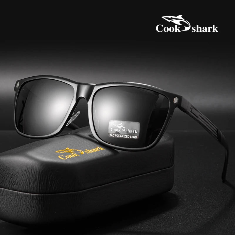 Cook Shark's new polarized sunglasses for men, color changing, day and night dual-purpose driving glasses, sunglasses for men
