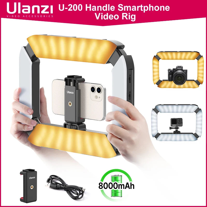 Ulanzi U200 Rechargable Smartphone Shooting LED Ring Light