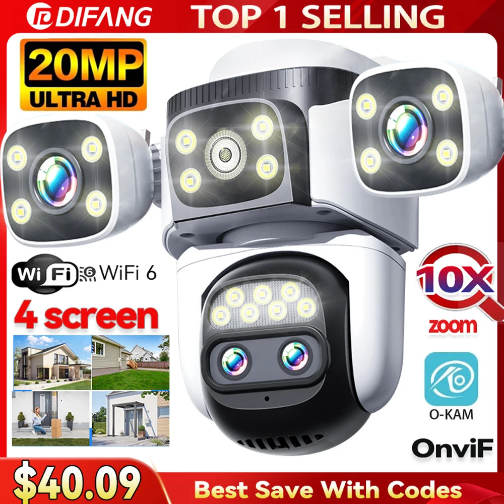 Home Security WiFi Camera - Four Lense