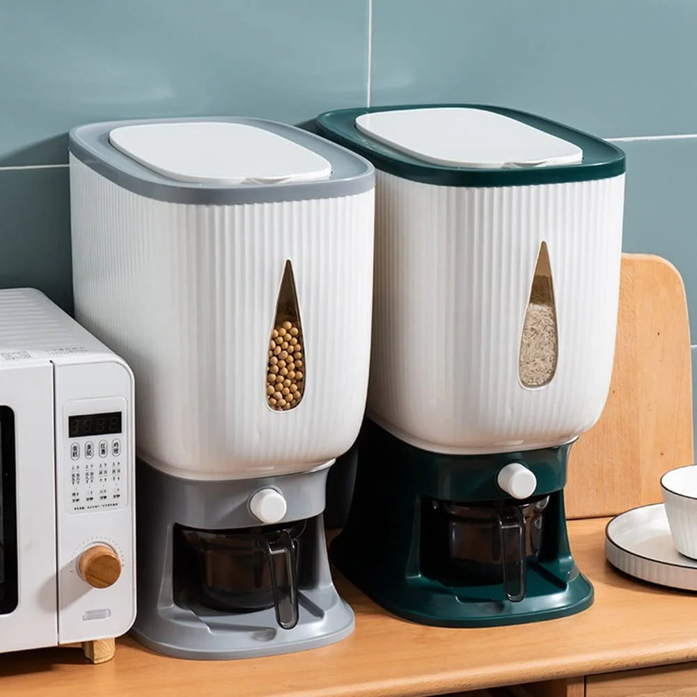 Rice Storage Container Sealed - Grain Cereal Dispenser - 10Kg