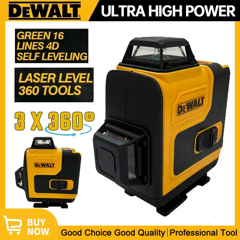 Dewalt Laser Level 360 Green - 16 Lines 4D Self Leveling Powerful Tools