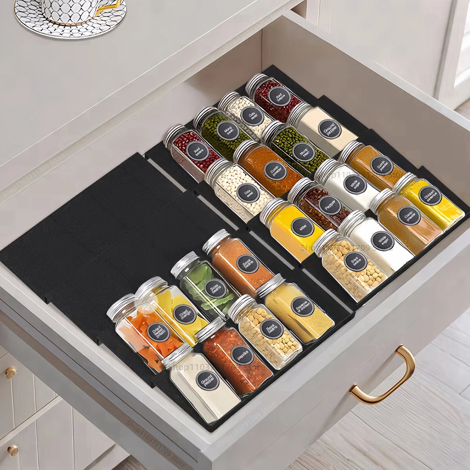Drawer Adjustable Spice racks - 4 Layers Shelf Organizer