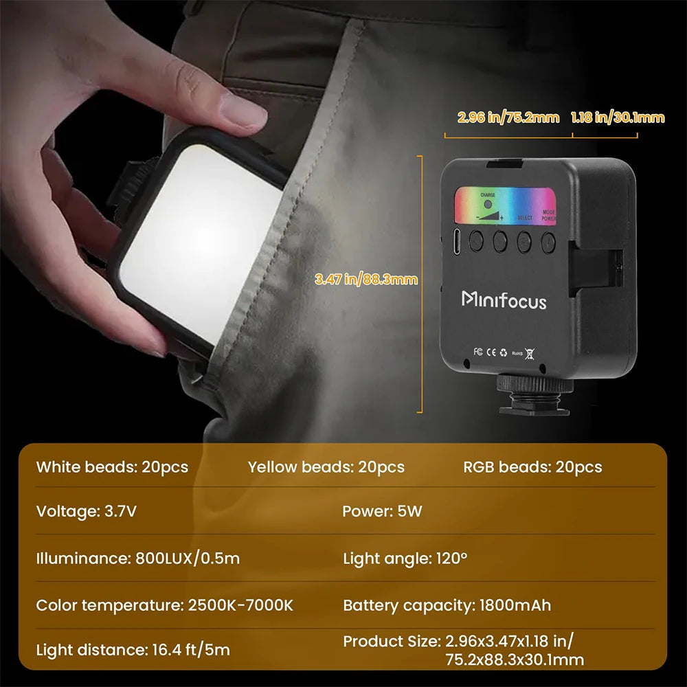 Portable RGB Fill Light - LED Mini Fill Light