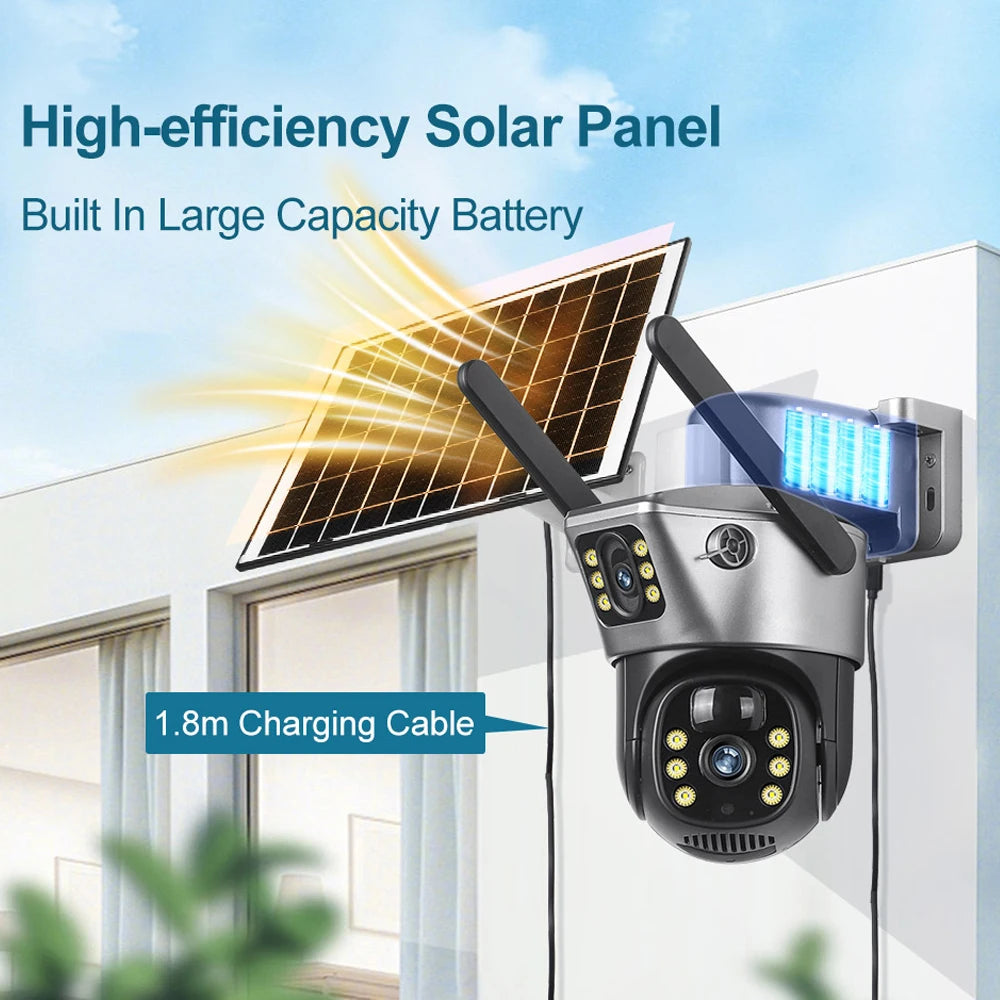 Dual Lenses WiFi Solar Camera