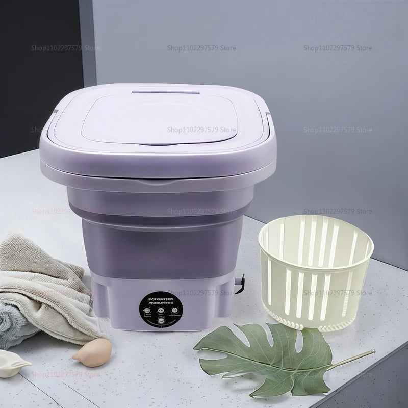 Portable Folding Washing Machine Bucket - Easy To Carry Compact