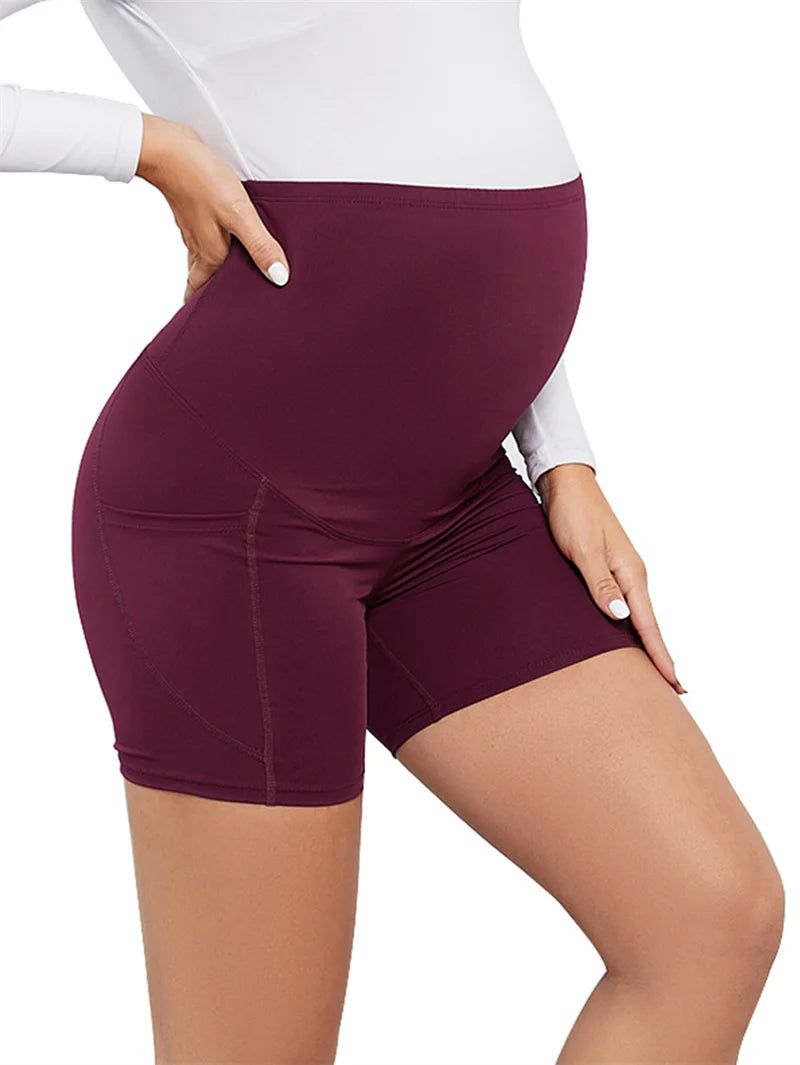 Maternity Leggings High Waist Belly Sport Pregnant Woman Clothes Short Yoga Fitness Sports Slim Shorts Pregnancy Clothes Pant