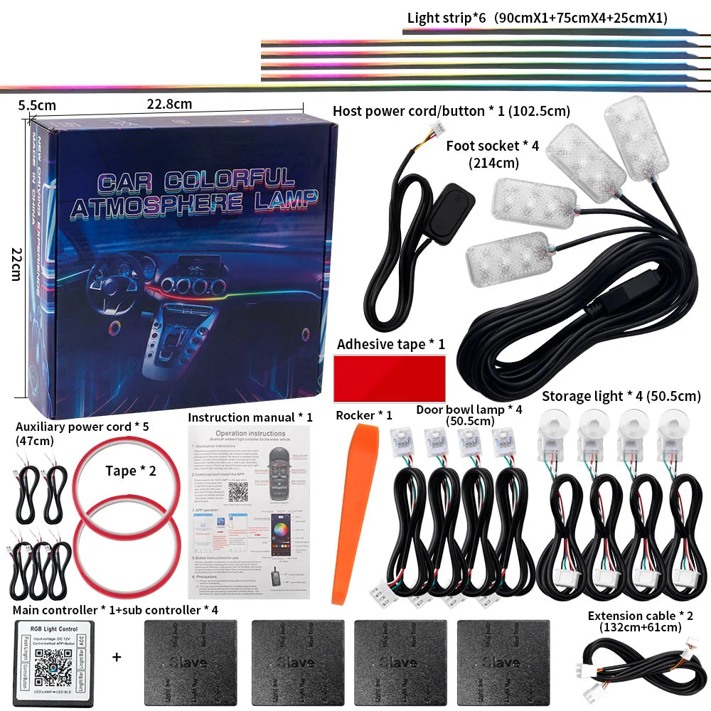 Dual Zone Symphony Ambient Full Color RGB Neon Acrylic Strip