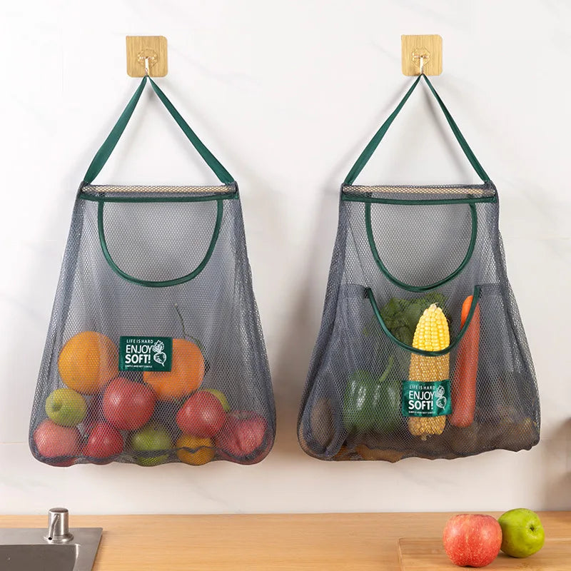 Reusable Storage Bags - Hanging Fruit And Vegetable Storage Net Bag