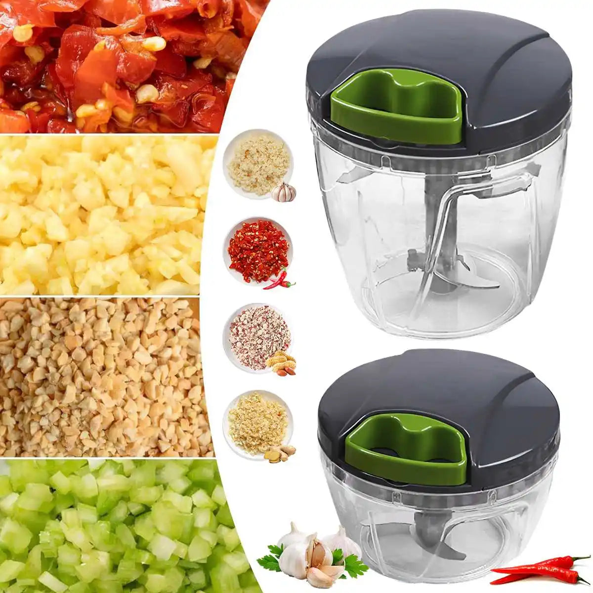 Hand Pull String Food Chopper Vegetable Cutte
