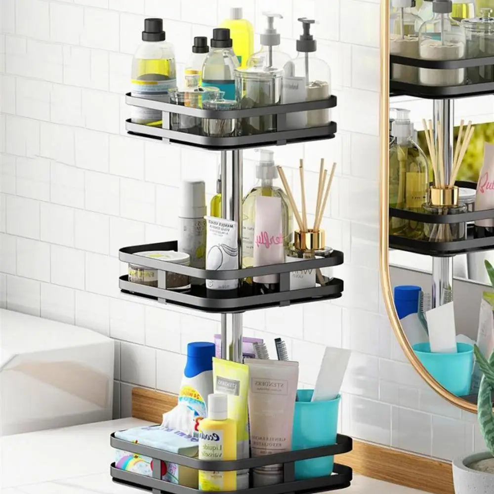 Condiment Multifunctional Rotation Rack - Carbon Steel Organizer