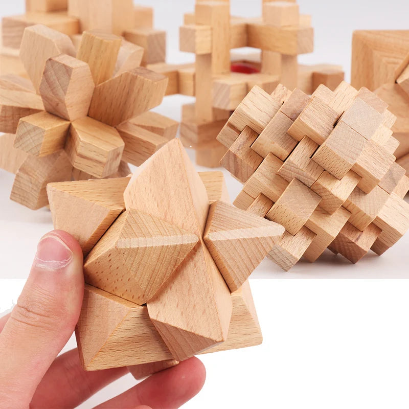 Wooden Kong Ming Lock - Brain Teaser 3D Puzzles