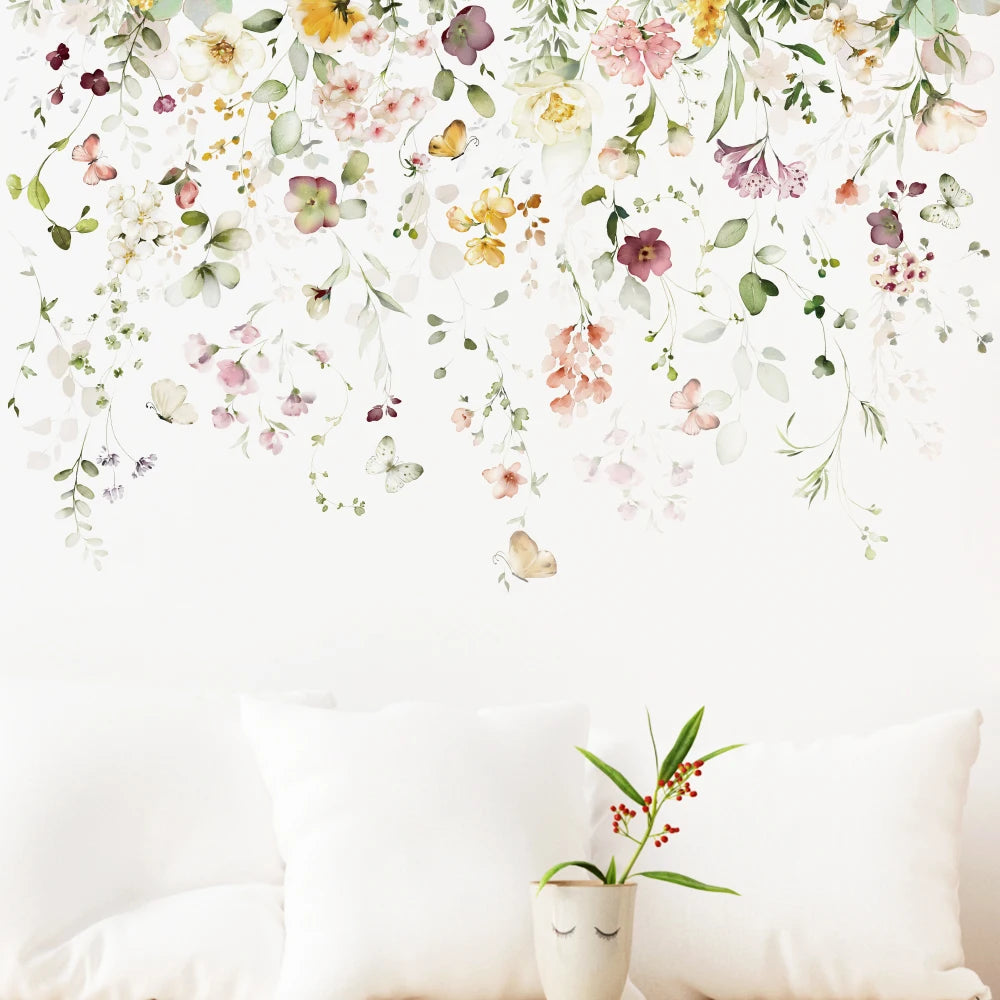 Nordic Butterfly Leaf Wall Stickers - Wall Decor Sticker