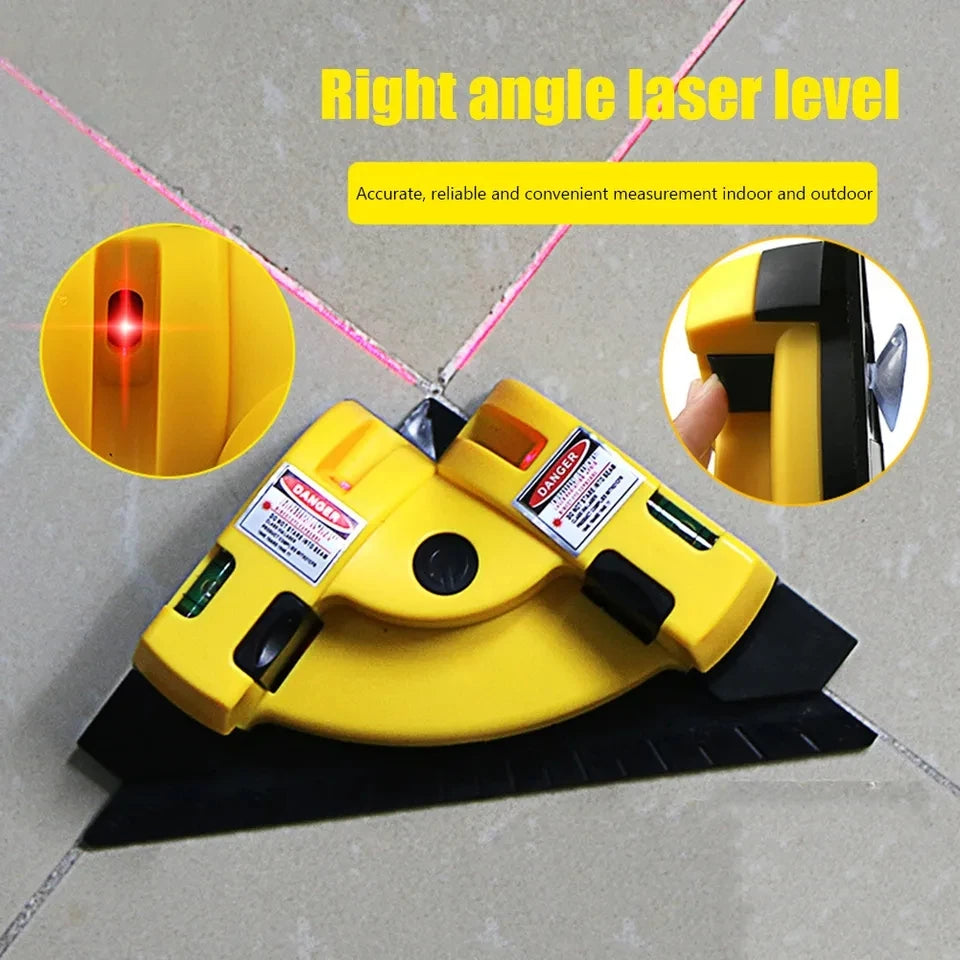 Right Angle 90 Degree Laser Level Laser Measurement Professional Laser Level Meter Construction Tool for Tile Work Woodworking