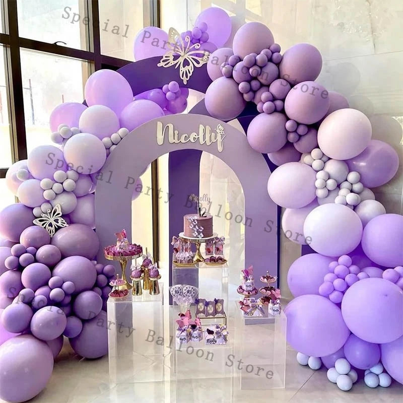 Purple Balloons Garland Arch Kit Birthday Decoration Ballon Latex Baloon for Wedding Party Baby Shower Decor Ballon Chain