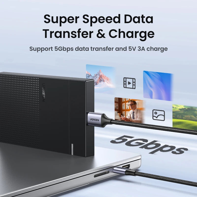 Ugreen USB C to Micro B 3.0 Cable - 5 Gbps 3A Fast Data Sync Cord