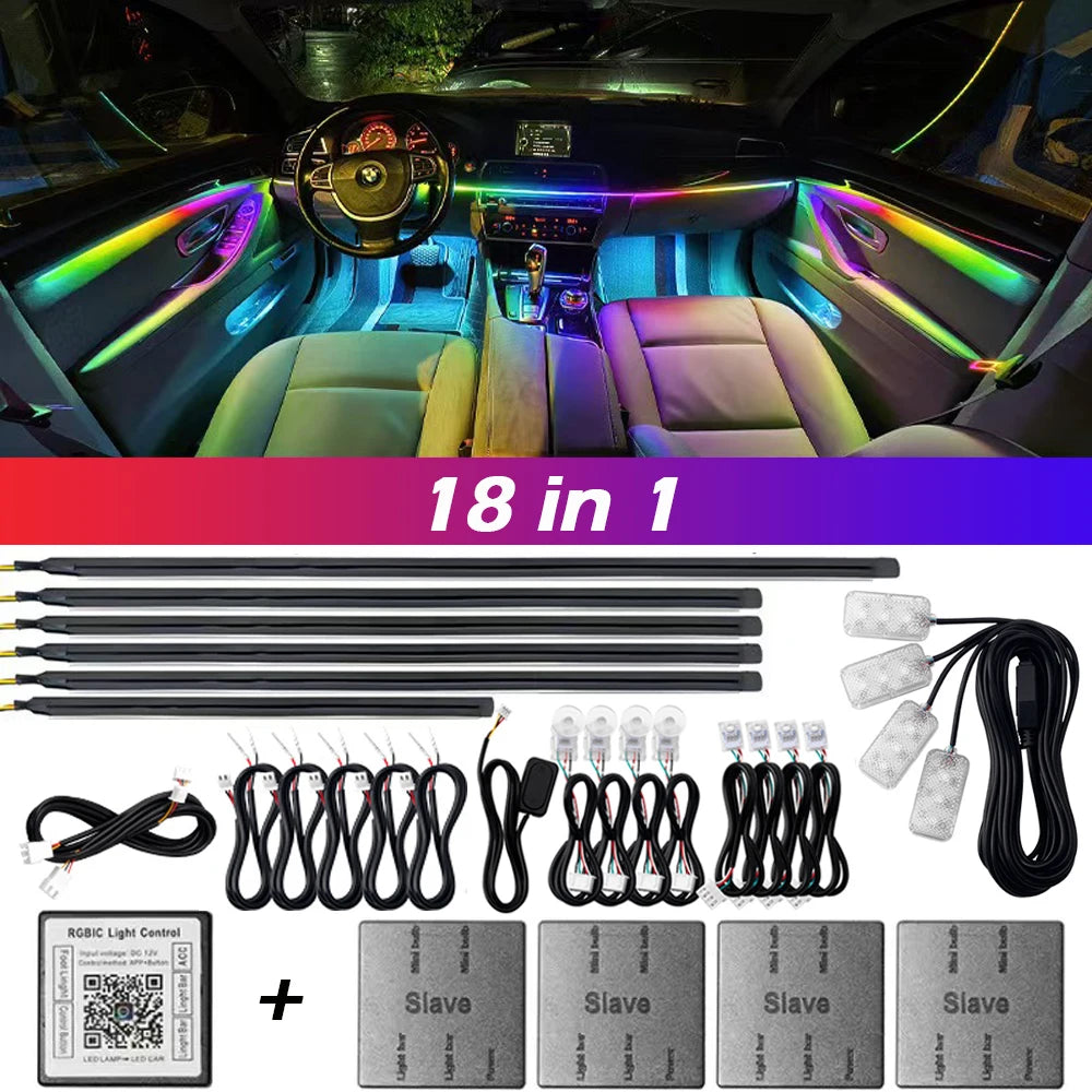 Dual Zone Symphony Ambient Full Color RGB Neon Acrylic Strip