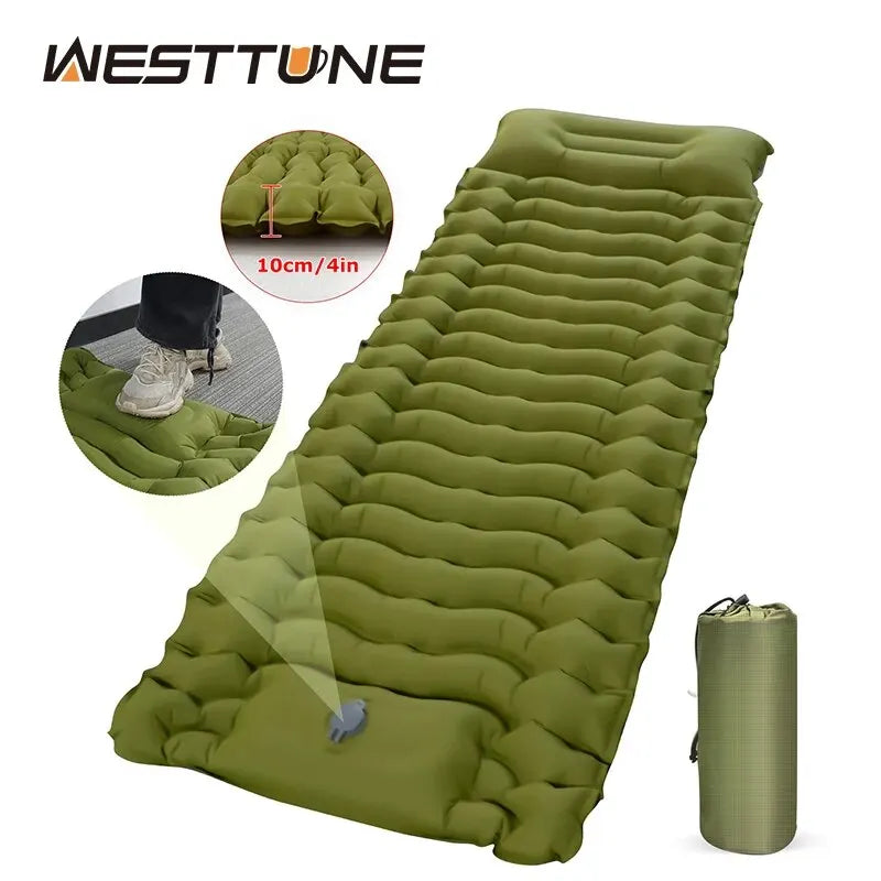 Outdoor Camping Inflatable Mattress - Thicken Sleeping Pad
