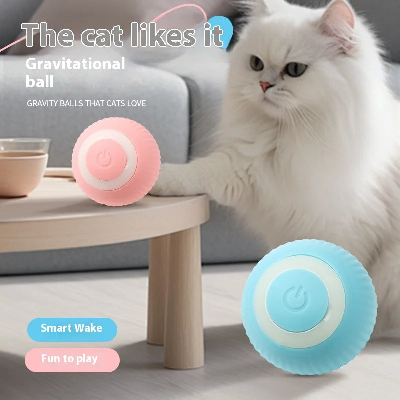 Gravity Intelligent Rolling Ball Cat Toys USB Charging Pet Accessorie Grinding Teeth Resistant To Bite Amuse Pet Toys kitten