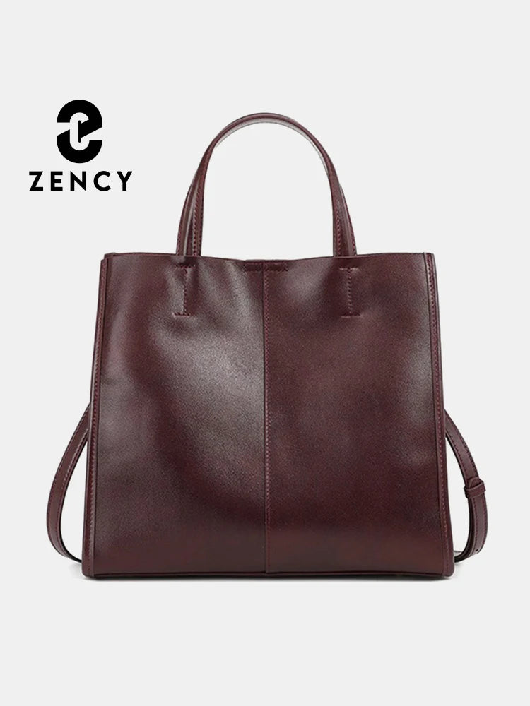 Zency Leather Shoulder Large Capacity Casual Handbag