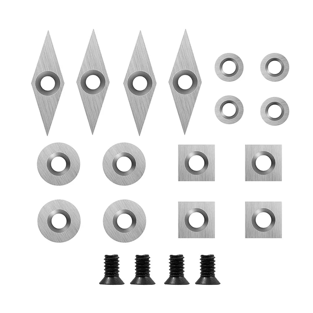 20pcs  Carbide Cutters Inserts Set For Wood Lathe Turning Tools Turning Tools Lathe Tools For Wood  Woodworking Tools