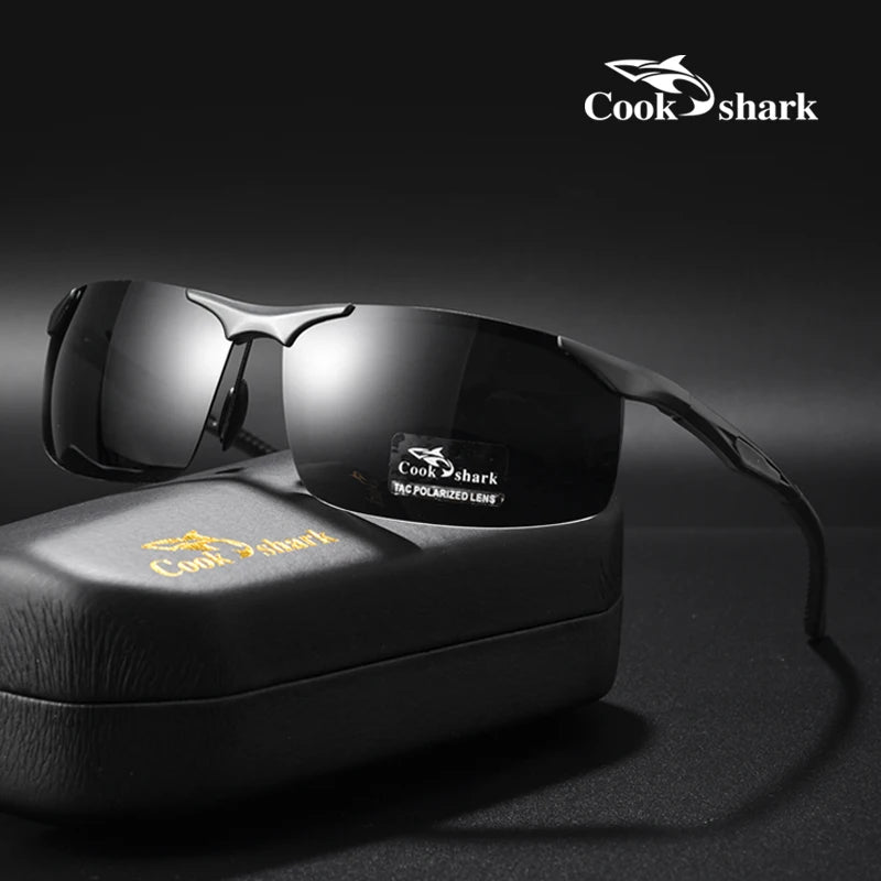 Cook Shark Color Changing Polarized Sunglasses for Driving Drivers Special Glasses for Men Fishing Sunglasses New Trend