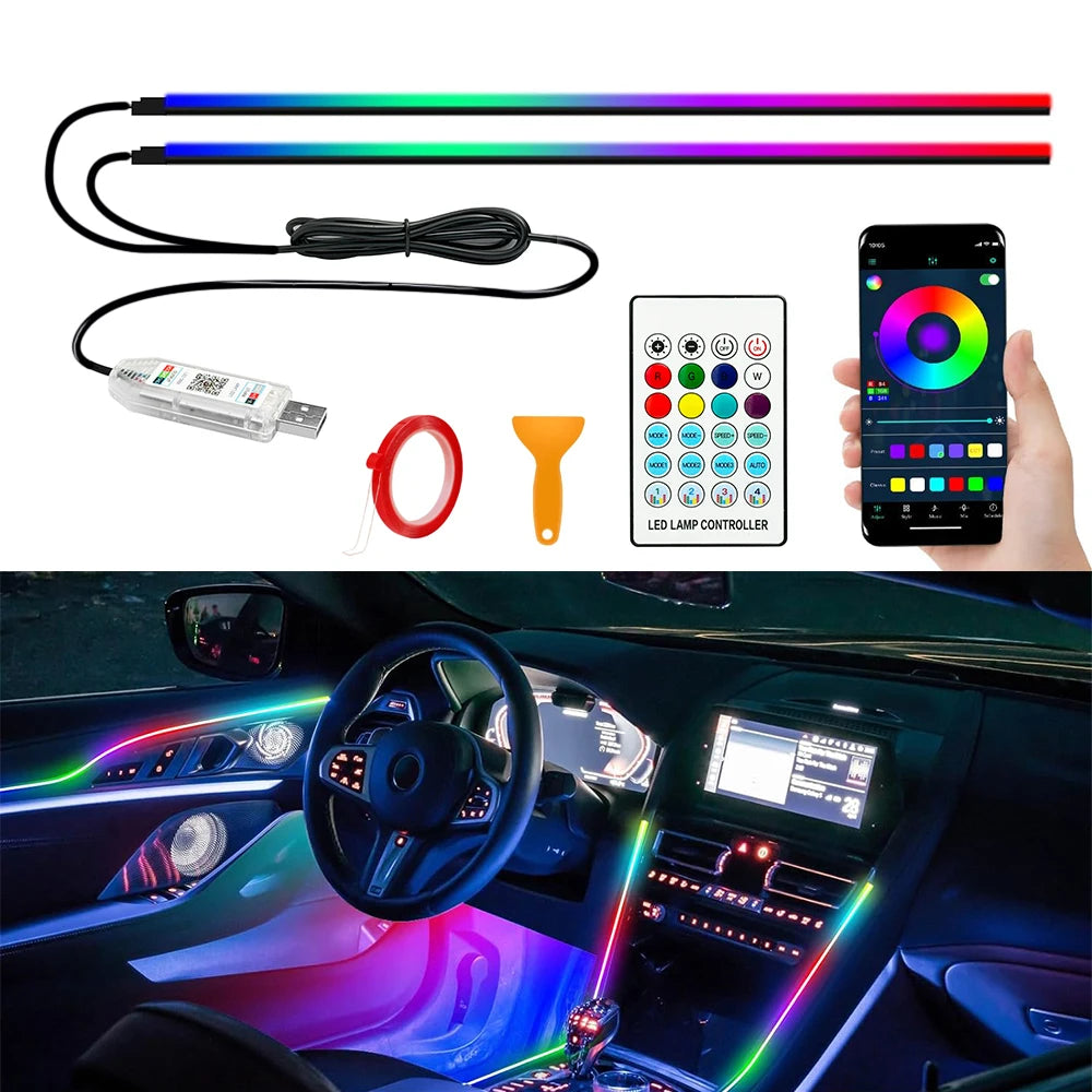 APP Control Car Ambient LED Interior RGB Symphony Atmosphere Light