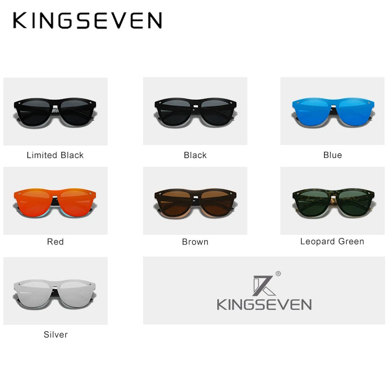 KINGSEVEN 2024 New Brand Design Women's Glasses TR90 Polarized Sunglasses Men Retro Sun Glasses Sonnenbrille Herren