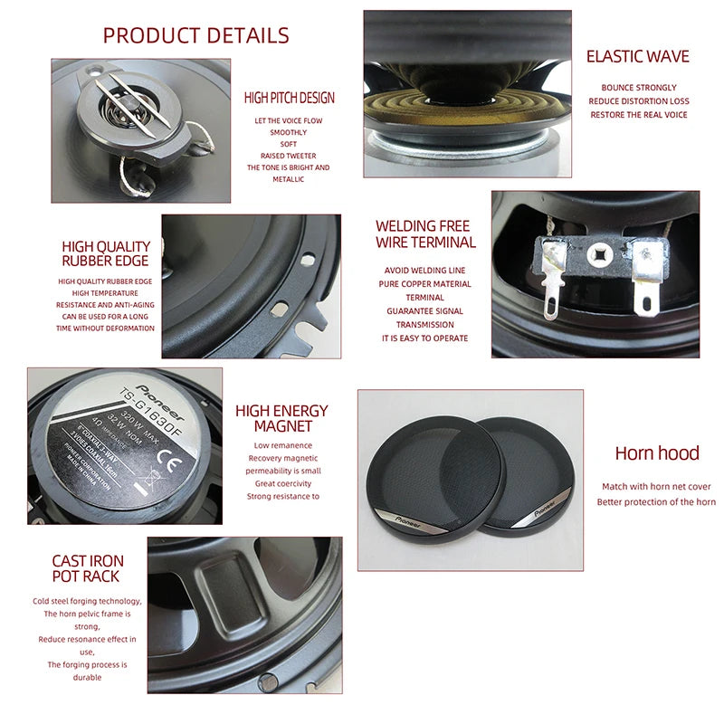 Universal Car Coaxial Stereo Full Range Frequency Hifi Speakers