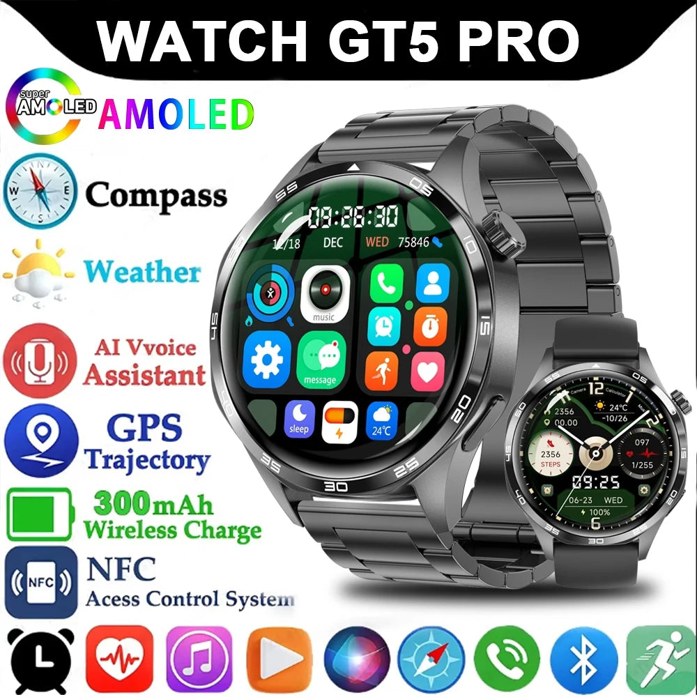 GT5 Pro Smart Watch - AMOLED Screen