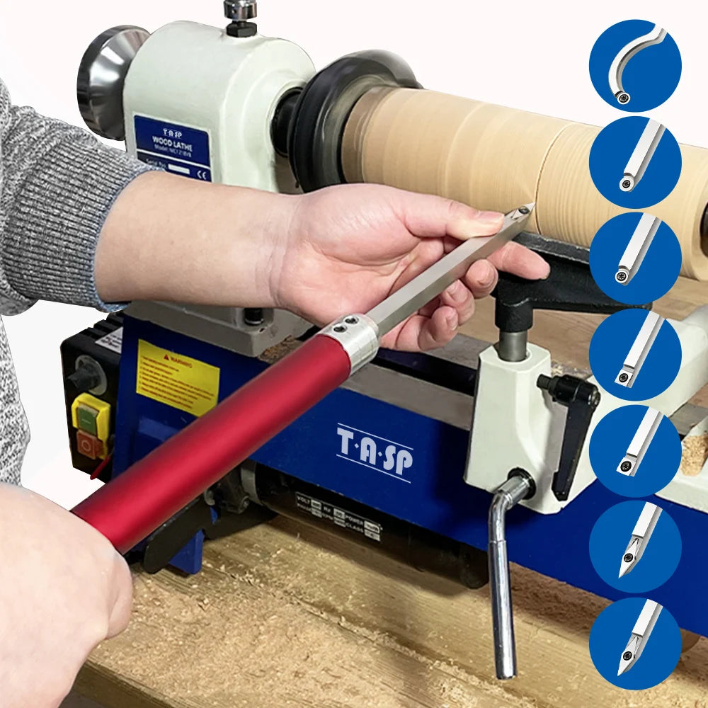 Woodturning Tool - Carbide Cutter Swan Neck Wood Turning Chisel Blade