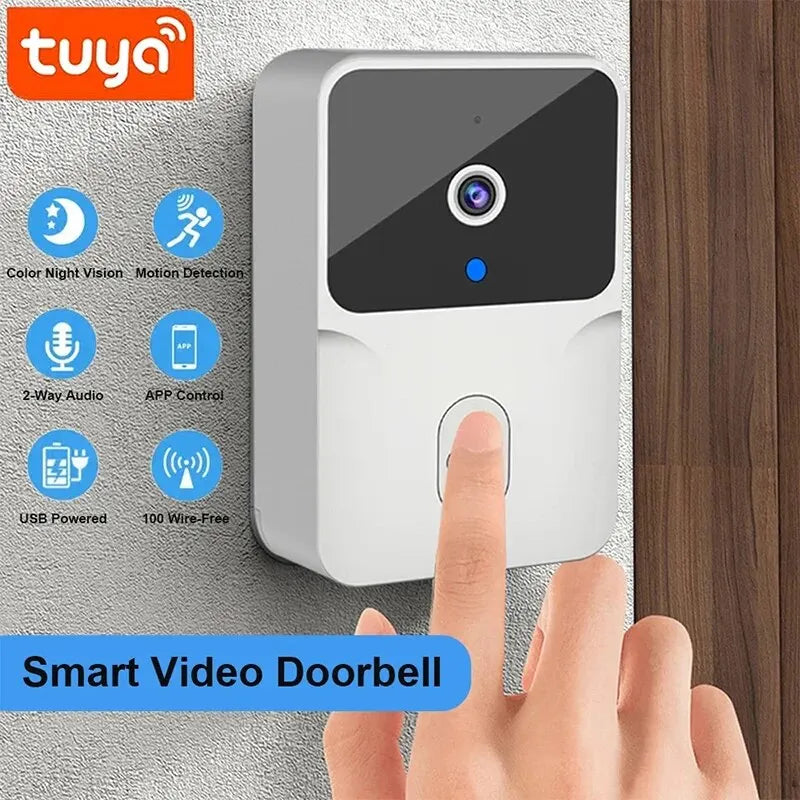 WiFi Video Doorbell - Wireless HD Camera + Motion Detection & IR Alarm