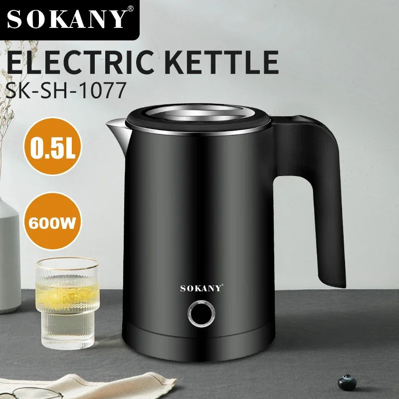 Electric Kettle - Stainless Steel Household Indoor Kettle - 0.5L