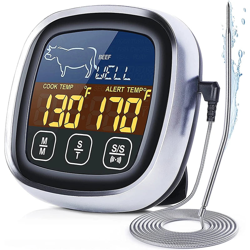 Digital Meat Kitchen Thermometer - Stainless Waterproof