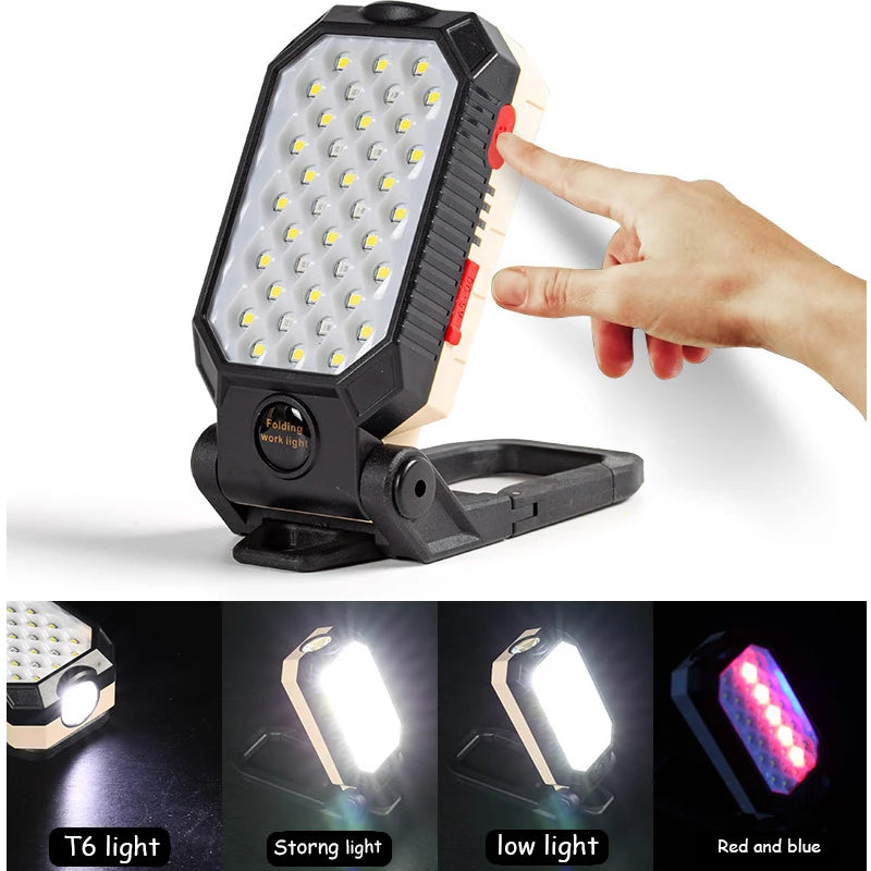 Multi-function Work Light - Built-in Battery + Magnetic Suction